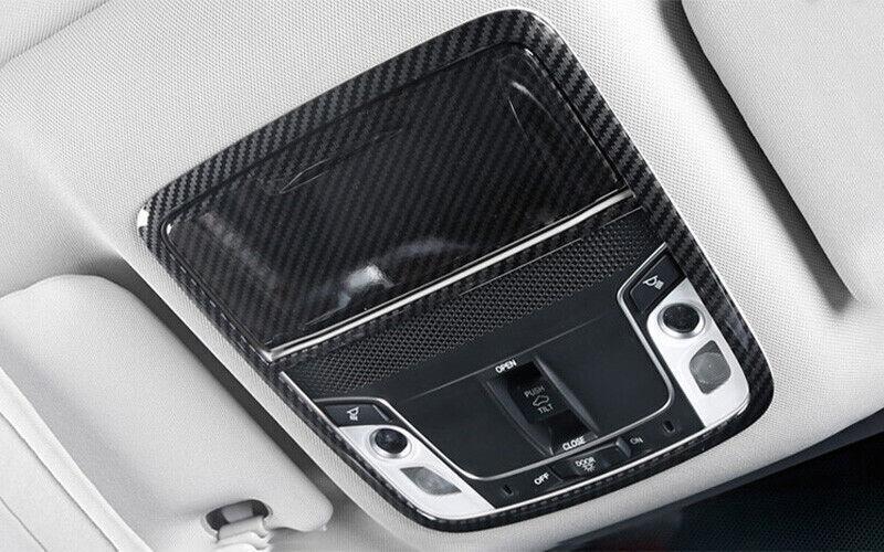 for Honda Accord 2018-2022 Carbon Fiber Front Reading Light Lamp Cover Trim 2pcs