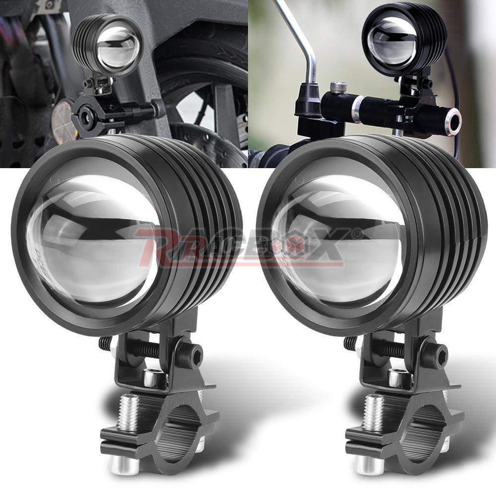 2X Motorcycle ATV Headlight Yellow/White LED Spot Light Driving Fog Lamp Offroad