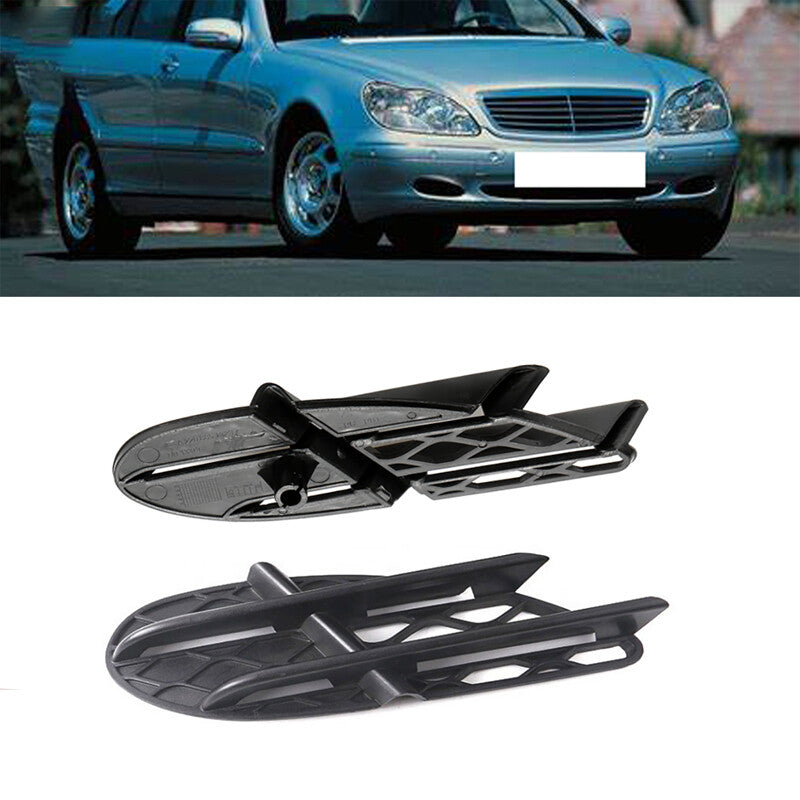 2Pcs Front Bumper Grille Black Plastic For 2003-2006 for Mercedes-Benz S430 S500
