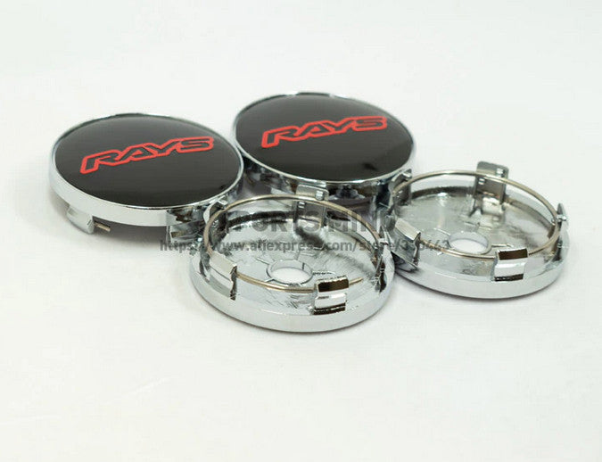 4x64mm for Volkswagen Racing Chrome Decal Wheel Center Cap Badge Rim Cap Hub Cap