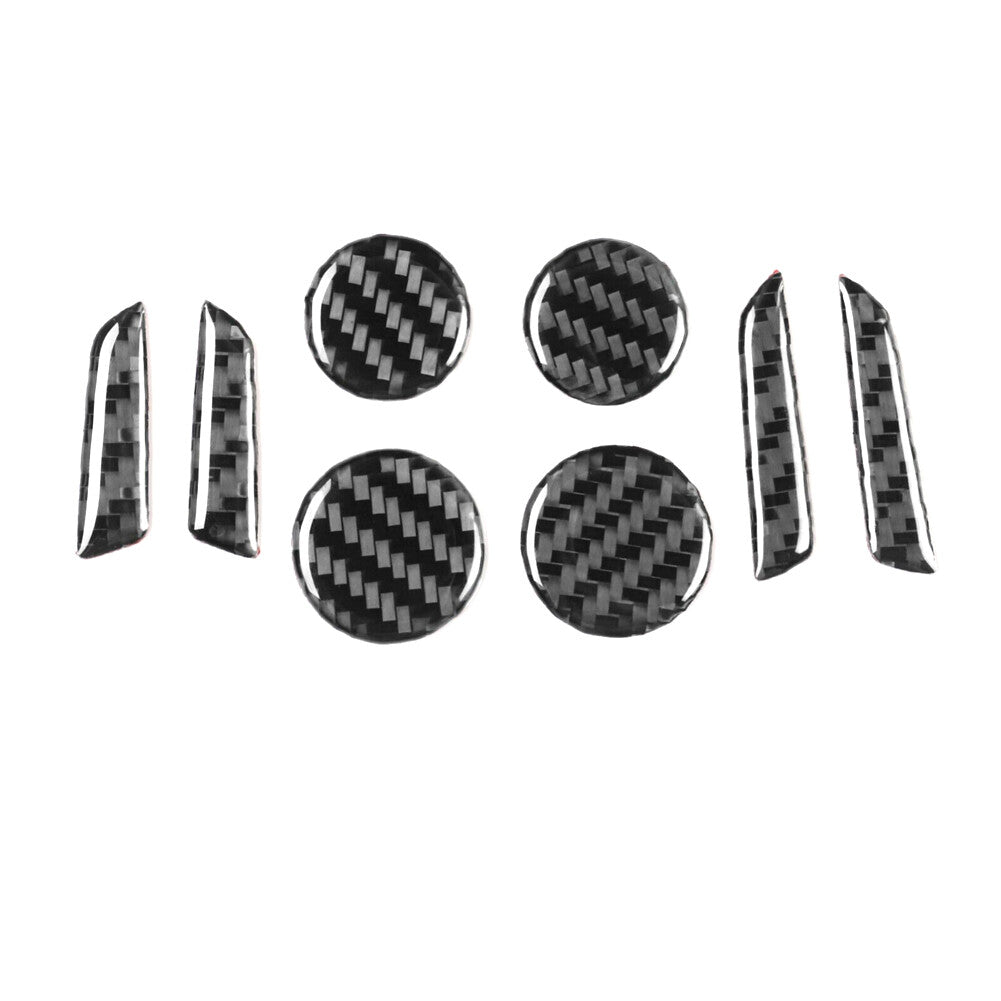 8X Carbon Fiber Console for Seat Adjustment Button Cover for Tesla Model 3/Y 2017-22