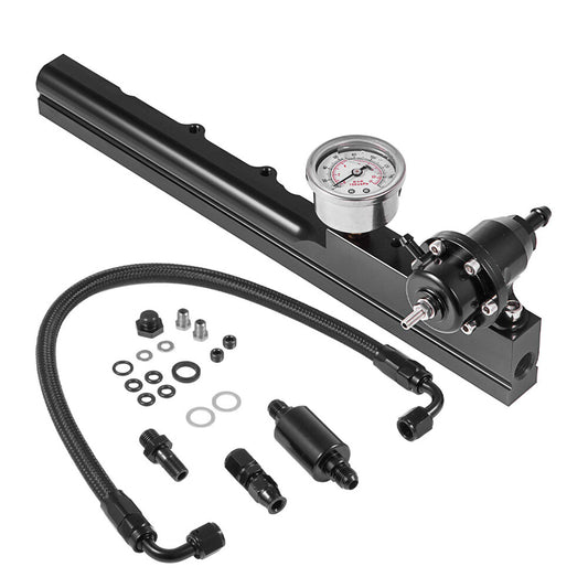 High Fuel Pressure Regulator Gauge Rail Line For B-Series B16 B18 B20 Si LS GSR