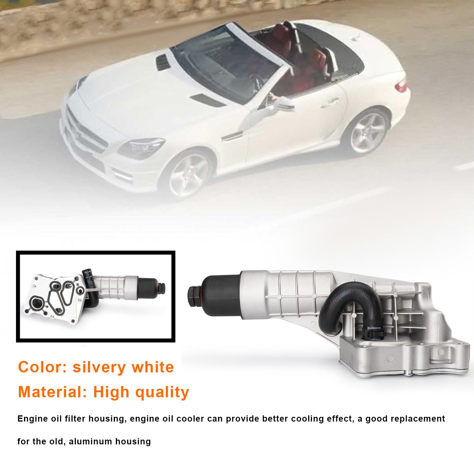 Engine Oil Filter Housing M271 For 2012-2015 for Mercedes-Benz SLK250 Base Automatic