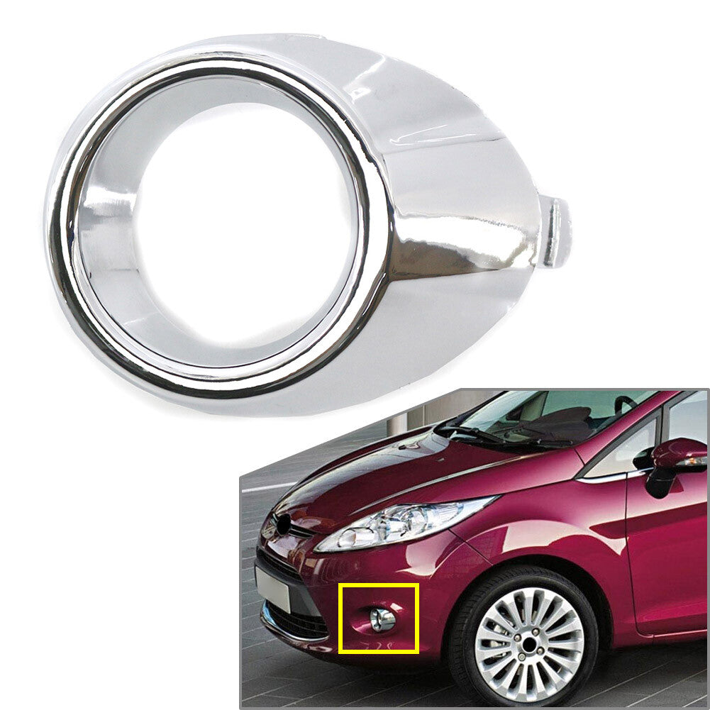 Chrome Fog Light Lamp Frame Surround Cover Trim for Ford Fiesta 2008-2012