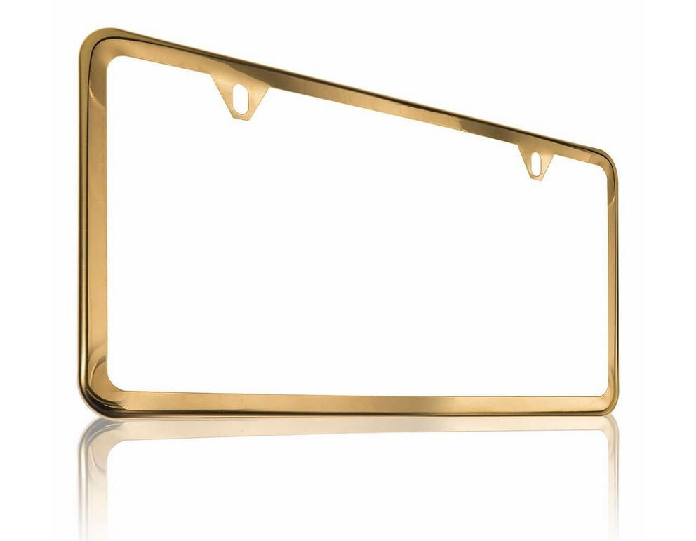 1 piece car license plate frame cover cap rear boot trunk gold suitable for Hyundai