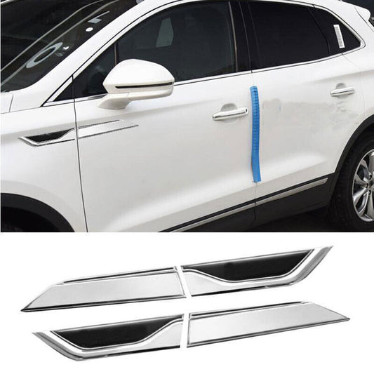 for Lincoln MKZ/MKX/MKC 2017-2020 Chrome+Black Side impact Bars Badge Trim Decor