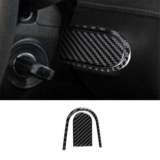 2X Steering Wheel Right Panel Trim Carbon Fiber for Chevrolet Camaro 2010-2015