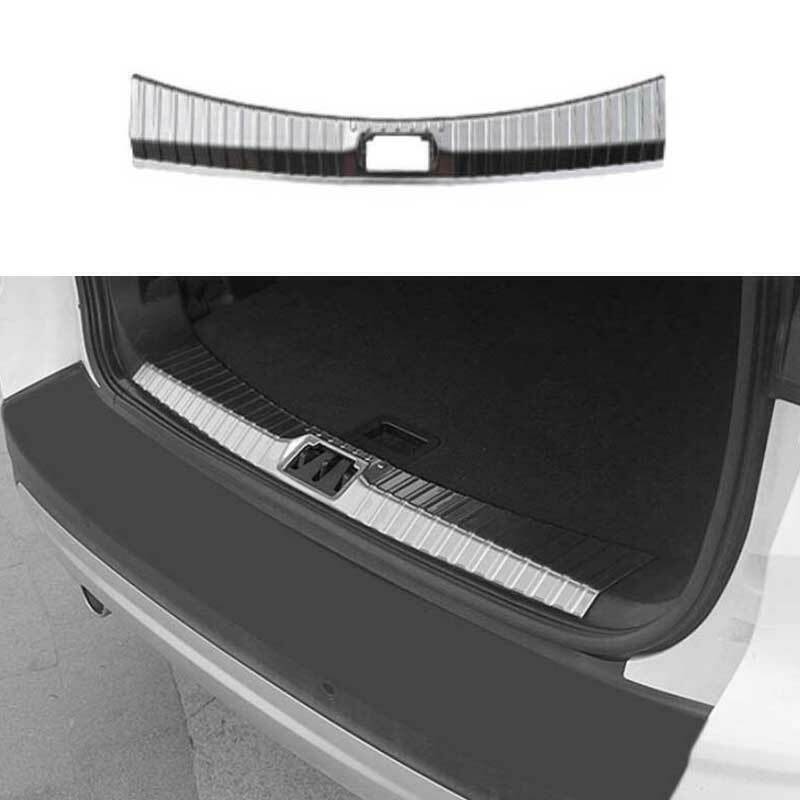 Silver Steel Inner Rear Bumper Protector Guard Trim for Ford Escape Kuga 2013-19