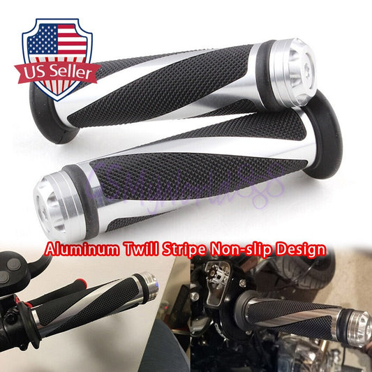 Sliver Universal Motorcycle Handlebar Hand Grip Fit for Kawasaki for Honda for Yamaha