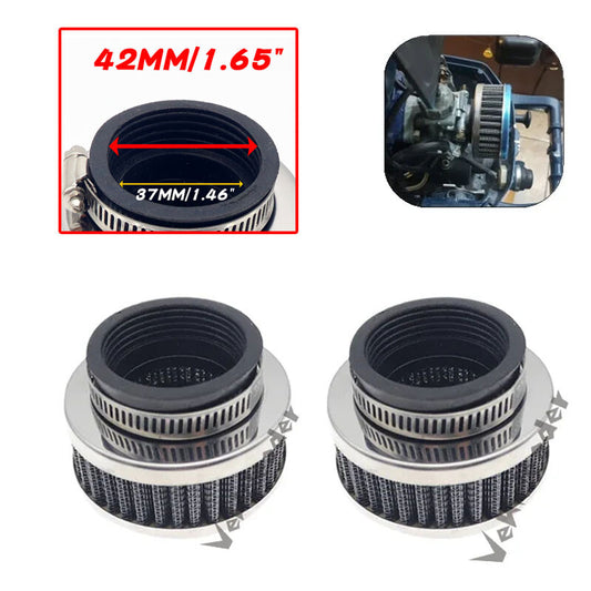 2pcs Air Filter 42mm For ATV Quad Dirt Pit Bike for Off road Motorcycle