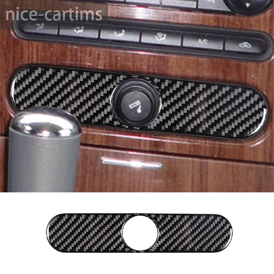 Carbon Fiber Center Cigarette Lighter Panel Cover for Ford F-150 FX4 2004-2008 A