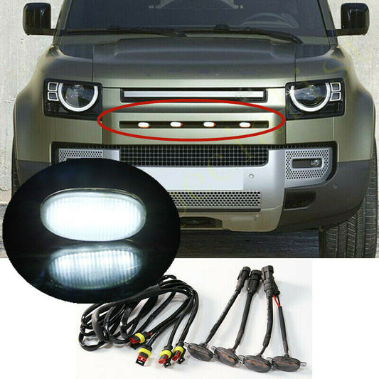 Smoke Front Grille LED Light Style DRL for Land Rover for Defender 2020-2023