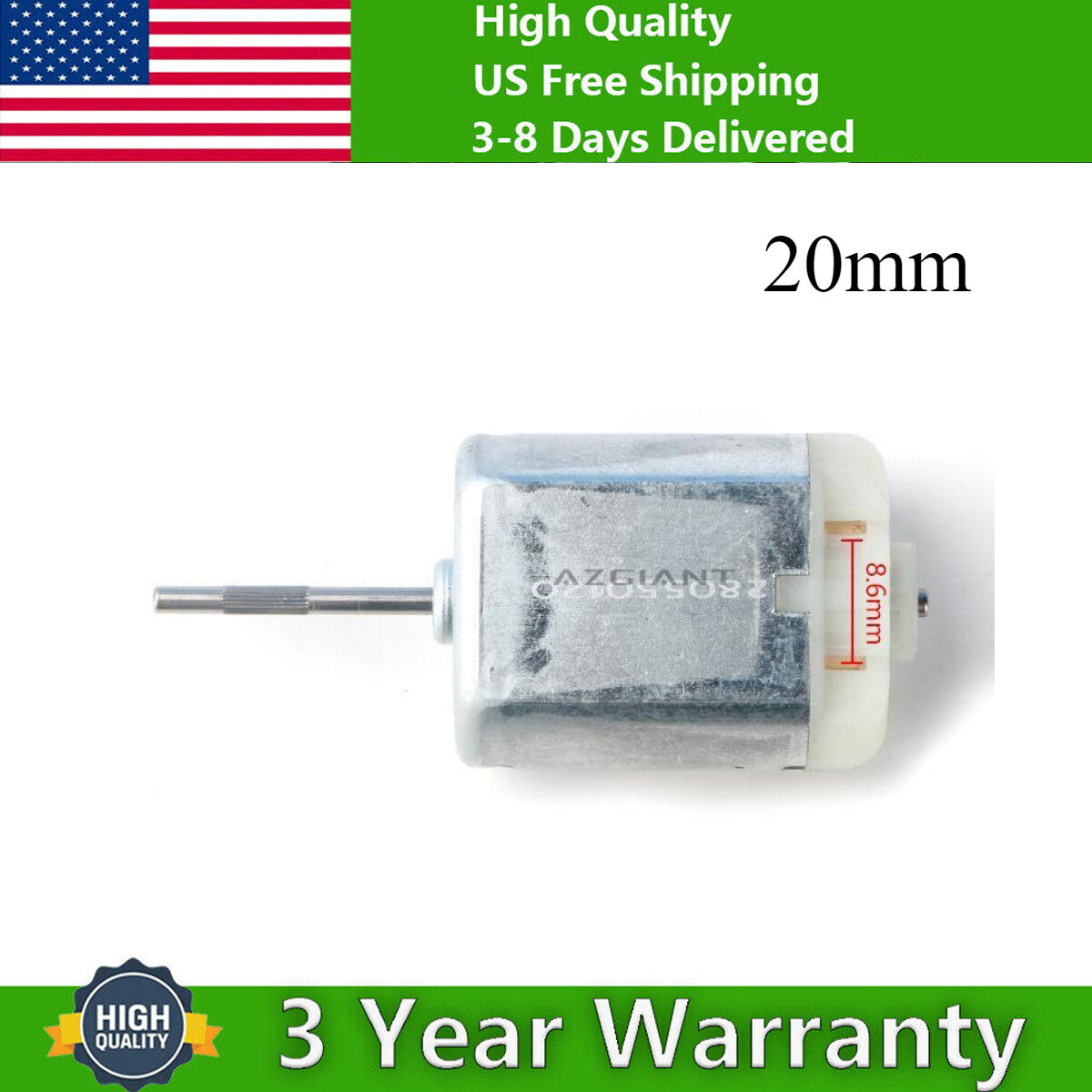 For Mabuchi FC-280PC-22125 Door Lock Motor/Actuator 20mm Long Shaft 280PT 20150
