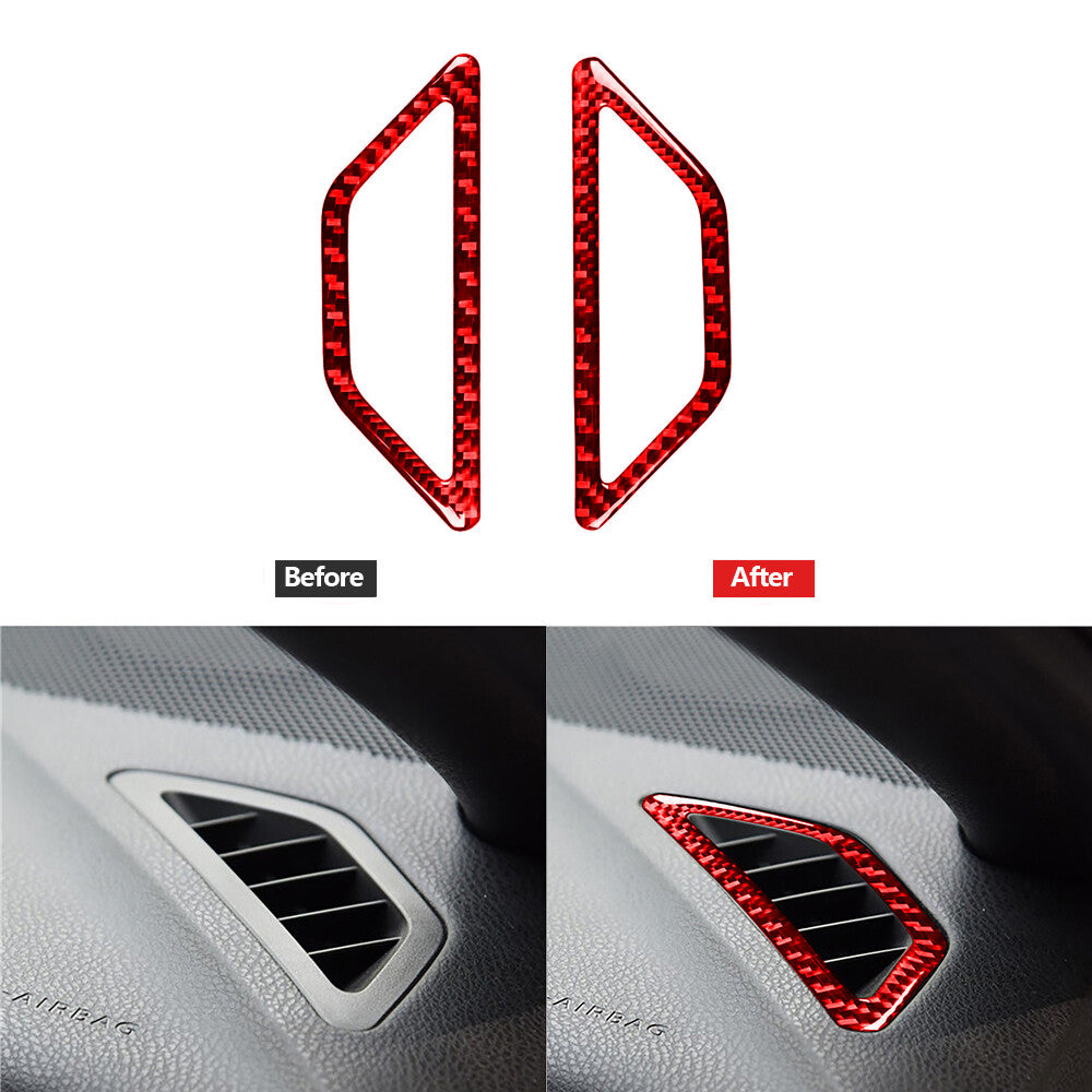 Red Carbon Fiber Side Air Vent Outlet Cover Trim for Subaru BRZ for Toyota 86 17-19
