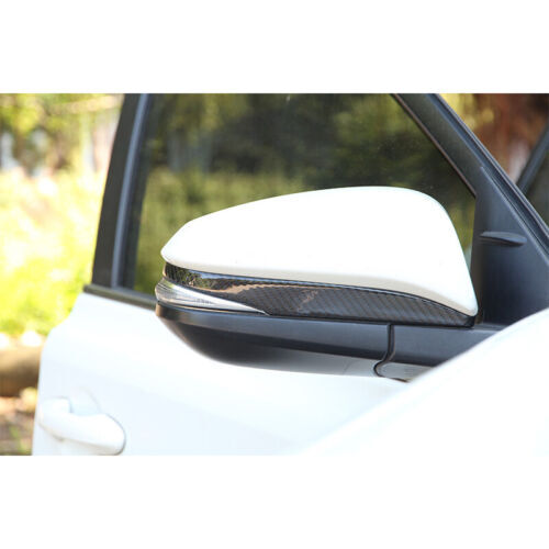 Soft Carbon Fiber External Rearview Mirror Strips Trim for Toyota RAV4 2013-2018