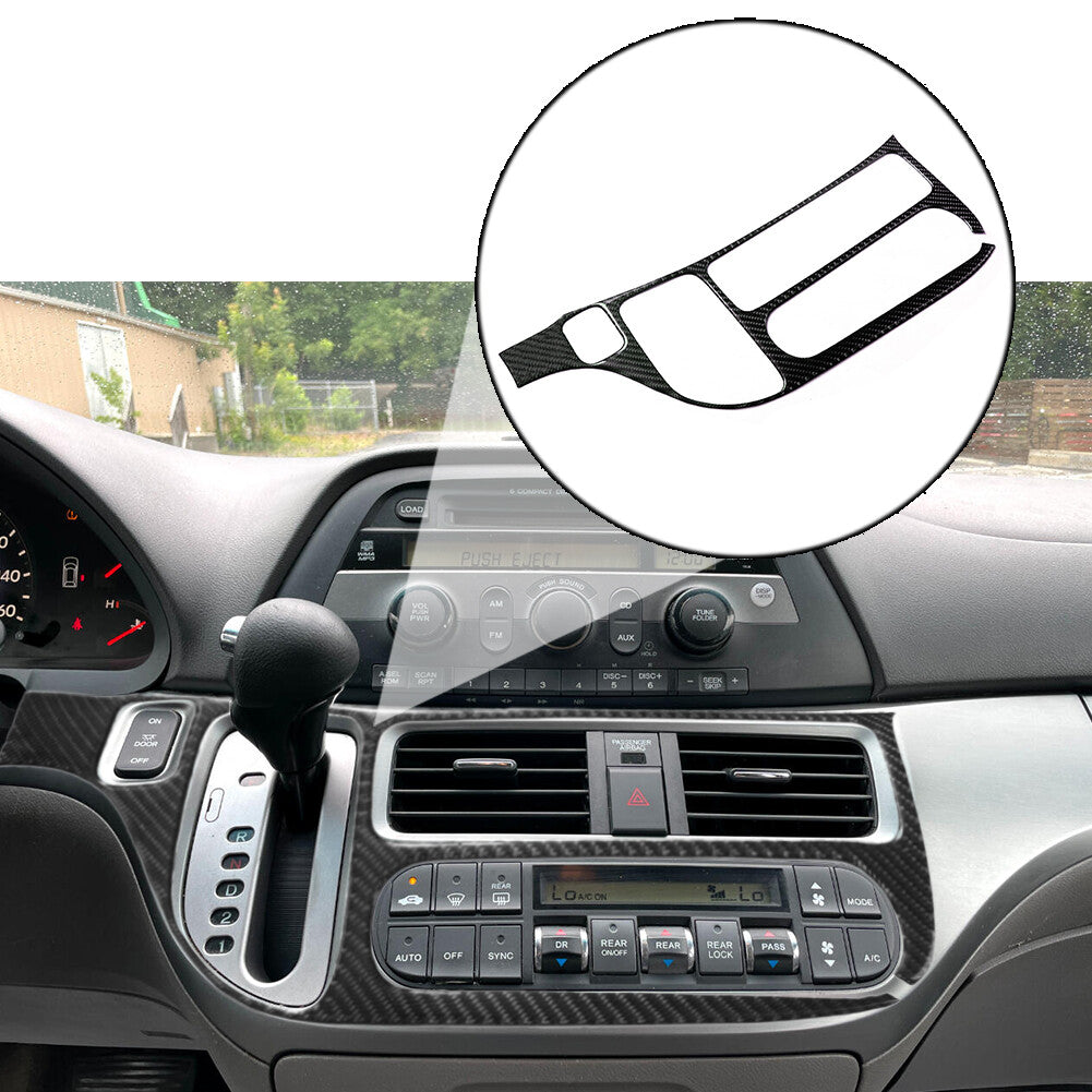 Center Console AC Control Panel Carbon Fiber Sticker for Honda Odyssey 2005-2010
