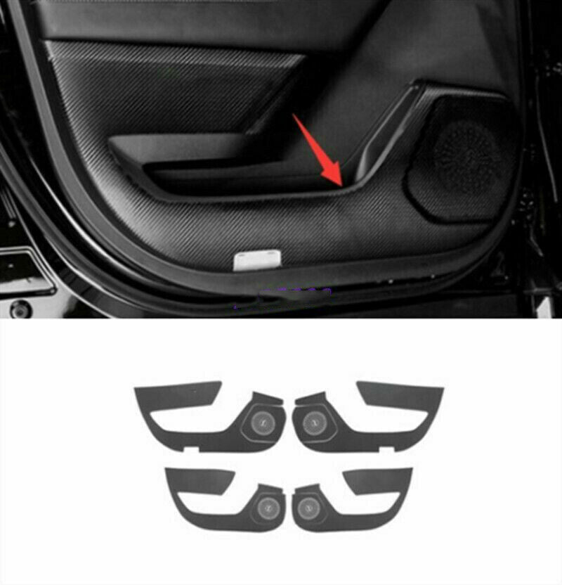 4P Carbon Fiber PU Car Door Anti-Kick Anti-Dirty for Toyota Highlander 2020-2023