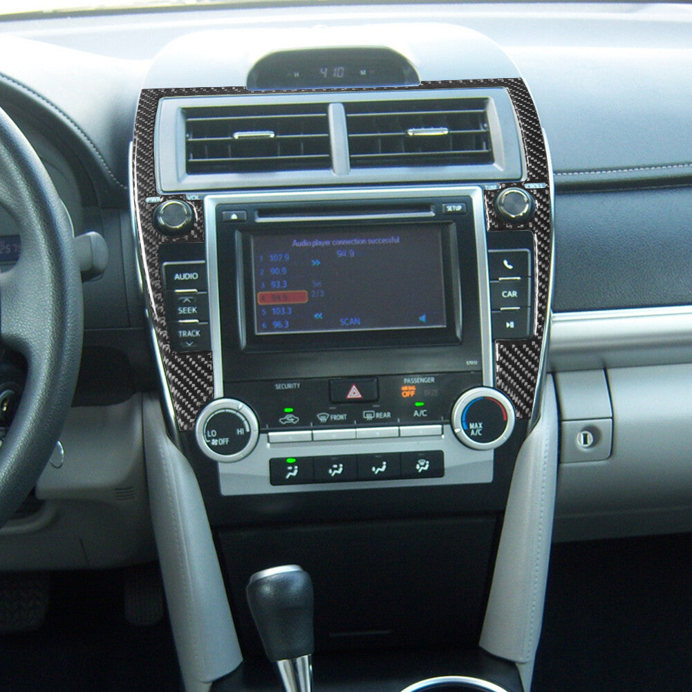 Carbon Fiber Center Control Panel Trim Cover for Toyota for Camry 2012-2014 Style A