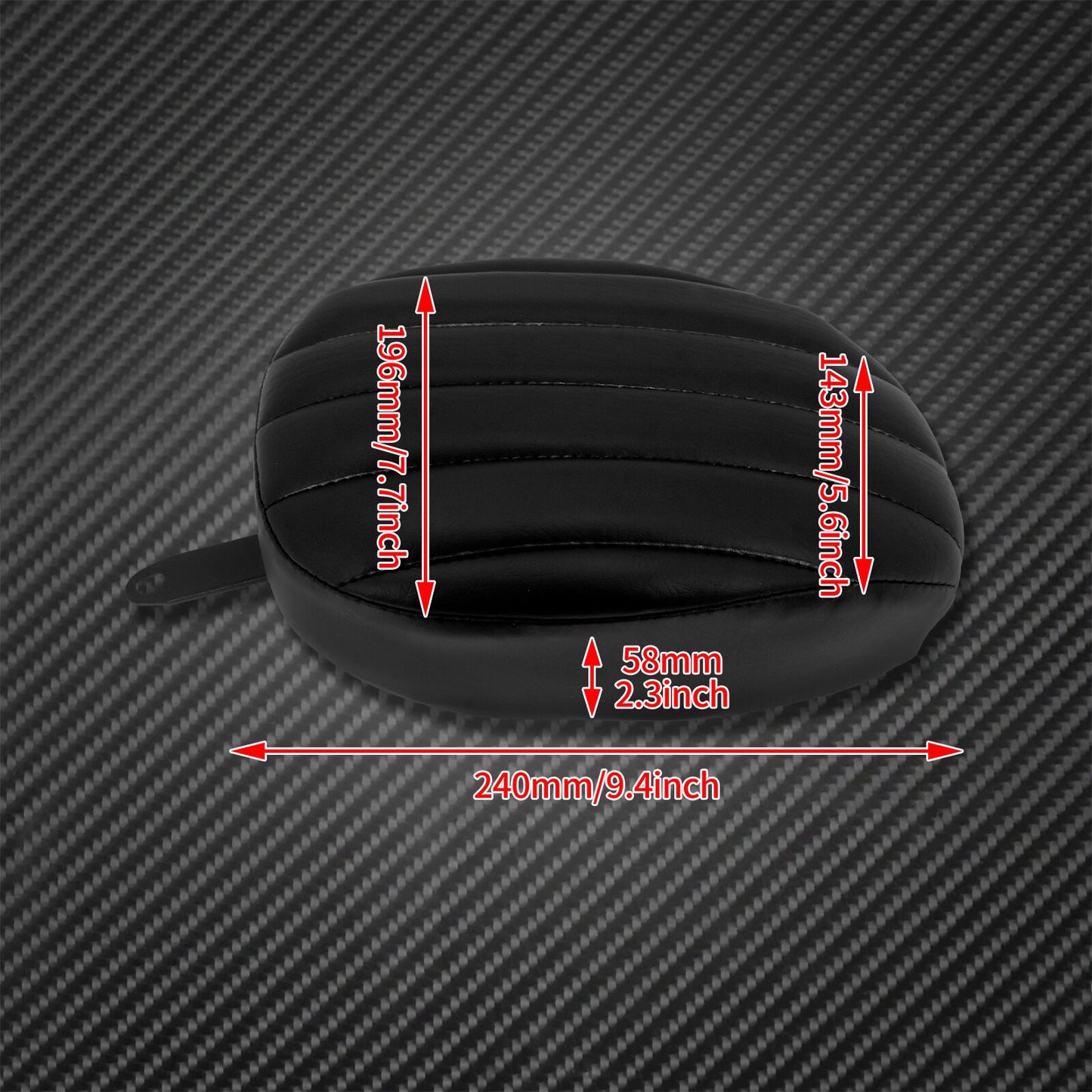 Vertical Lines Rear Passenger Pillion Pad for Seat Fit for Harley Sportster 48 2010