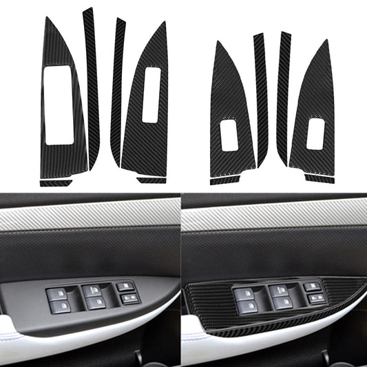 Carbon Fiber Door Window Lift Console Cover for Subaru Legacy Outback 2010-2014