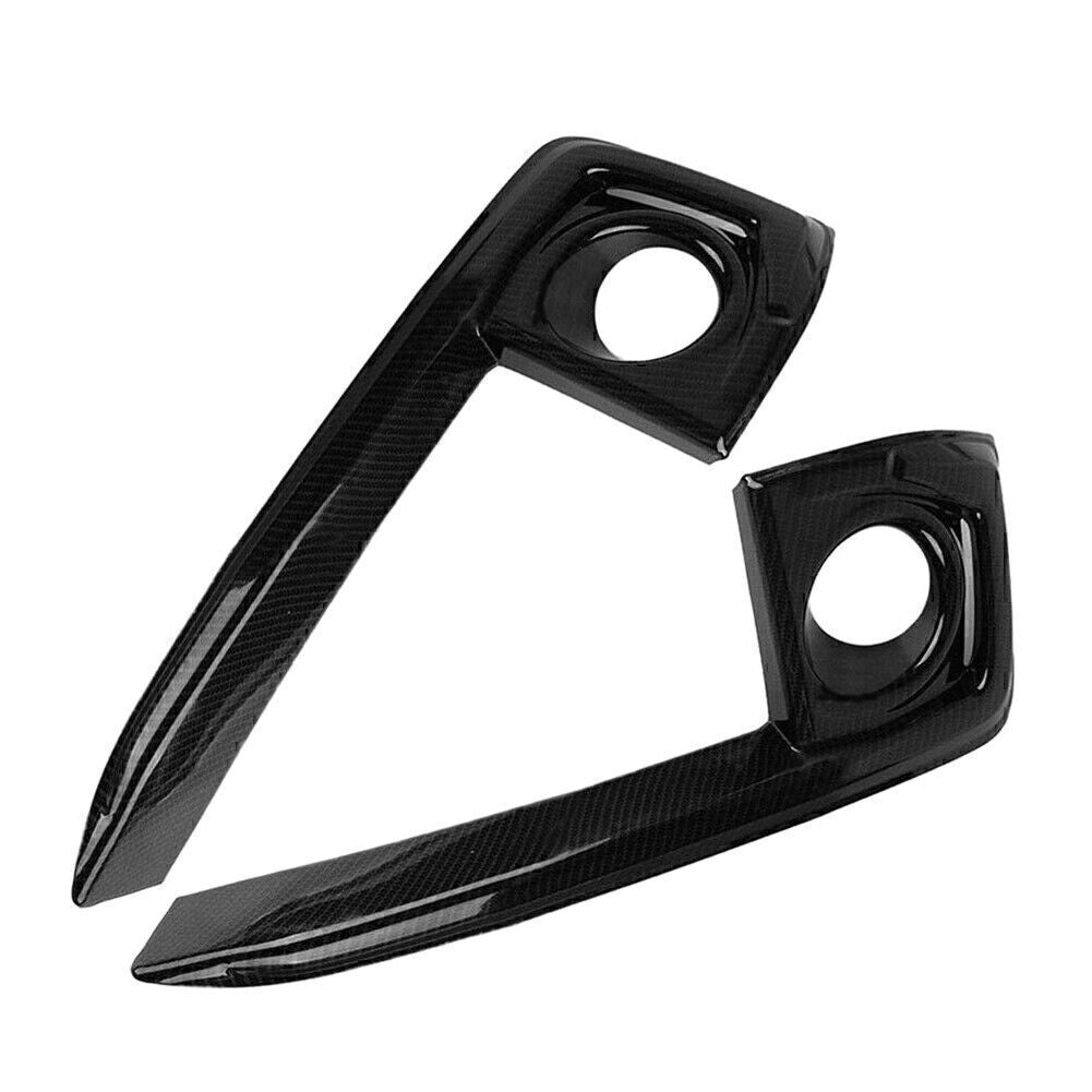 2X Carbon Front Fog Light Lamp Cover Trim Molding for Honda for Civic 10th 2016-2021