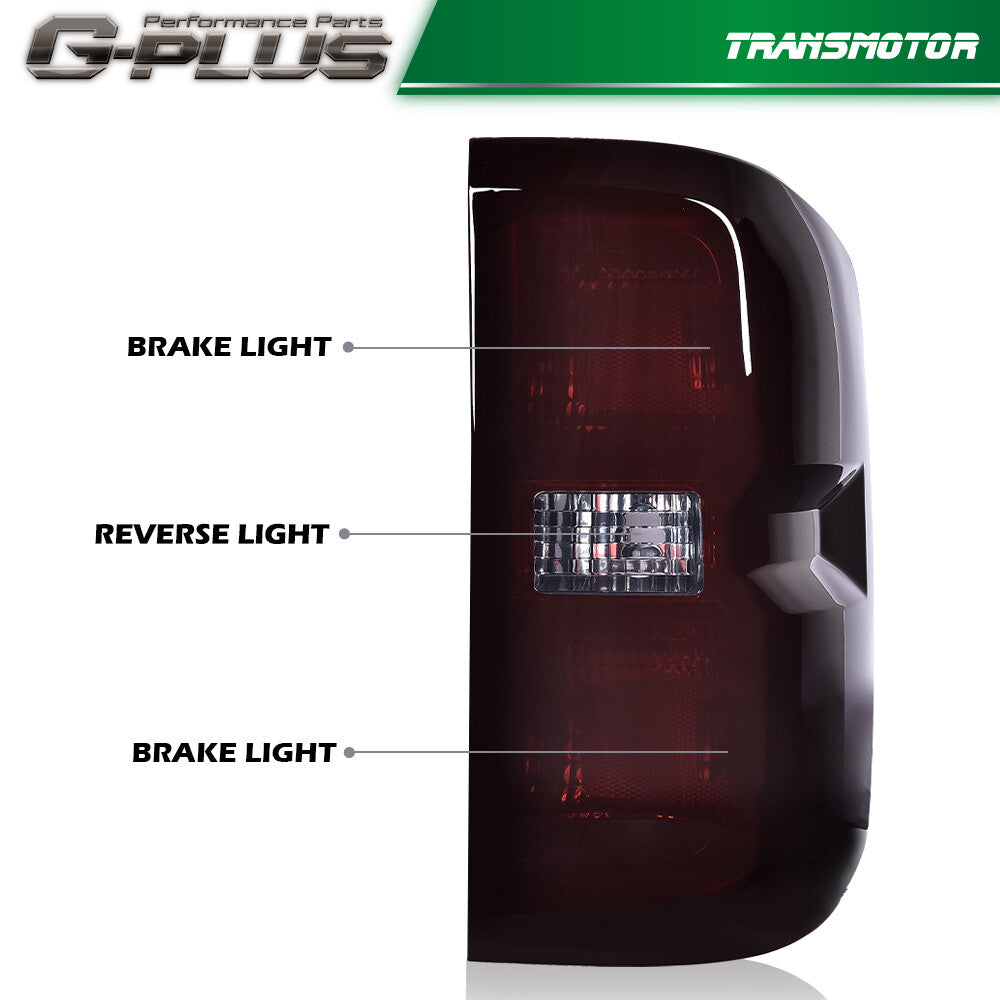 High-definition taillights and brake lights suitable for 2014-2019 for Chevrolet Silverado 1500, 2500, and 3500 models.