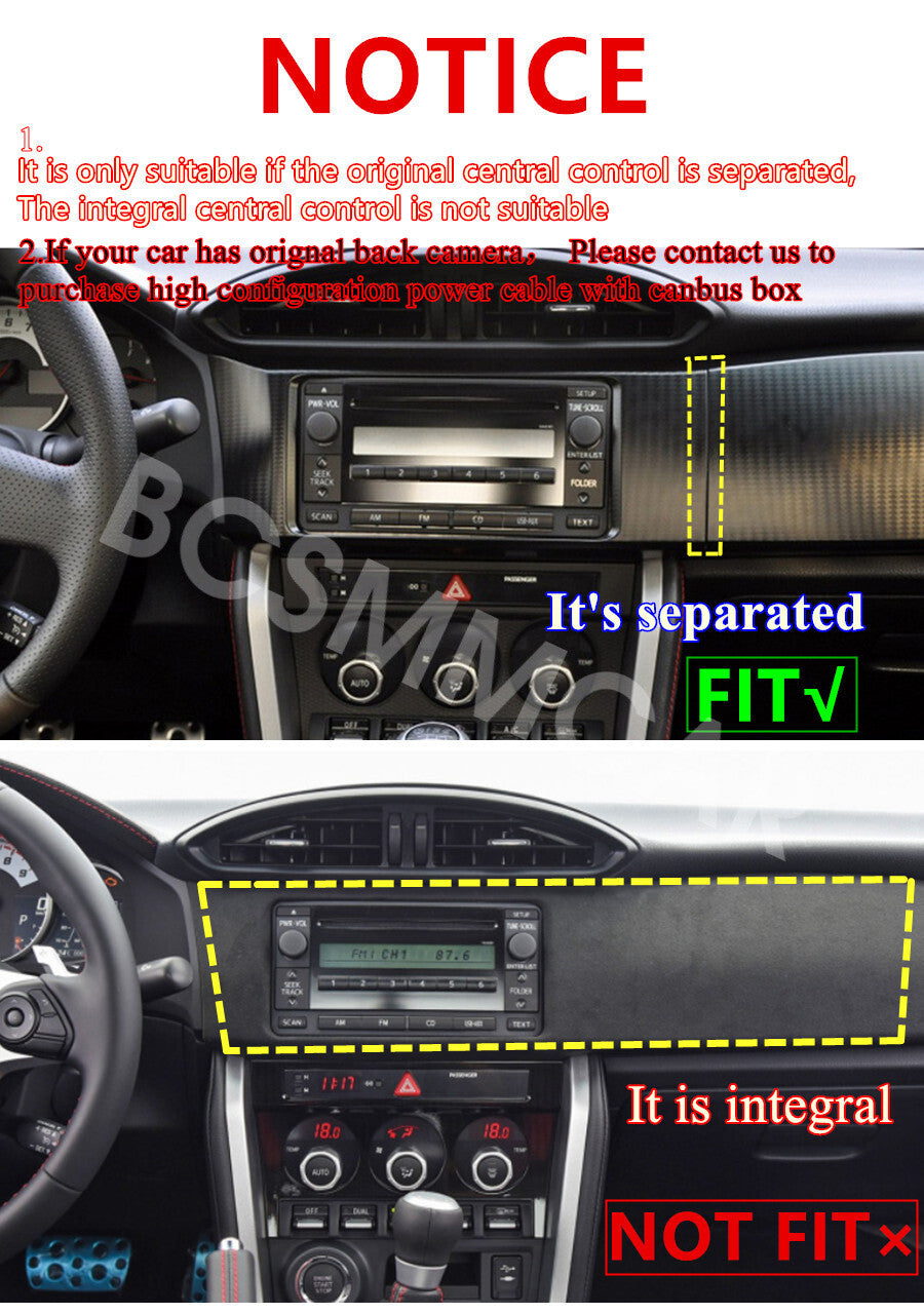Fit For 2012-2016 for Subaru Brz / for Scion Frs for Toyota 86 Radio Stereo Android Player
