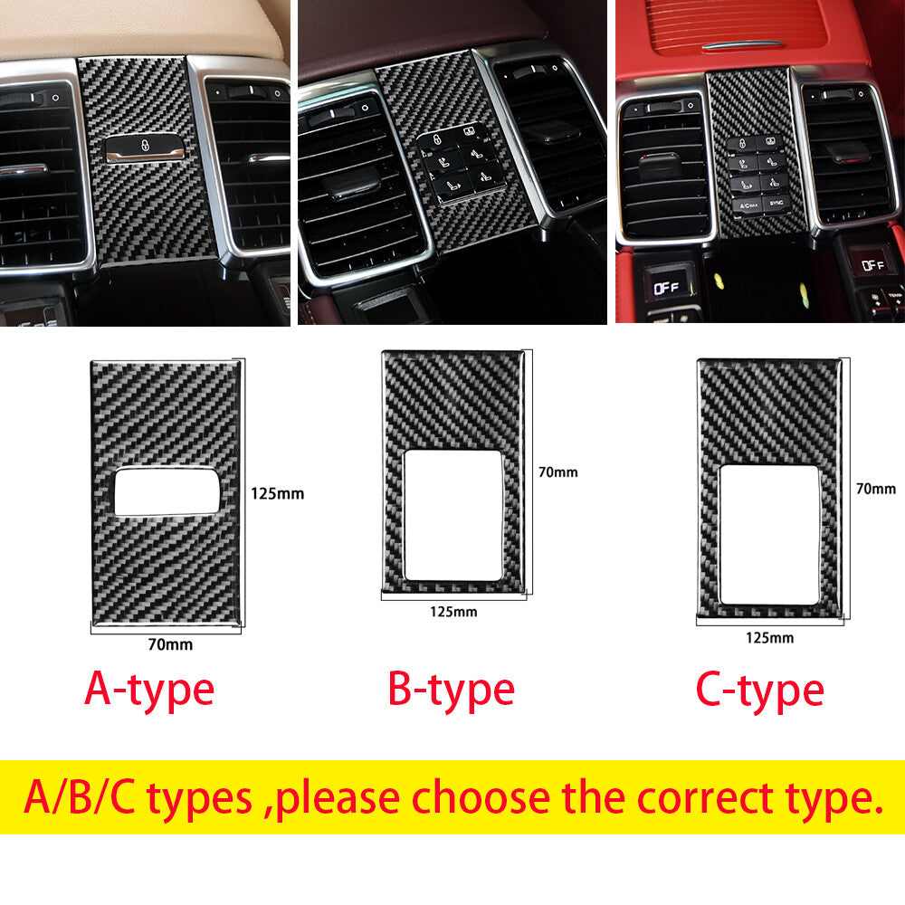 12Pc Red Carbon Central Control Gear Shift Set Trim for Porsche for Panamera 2010-16