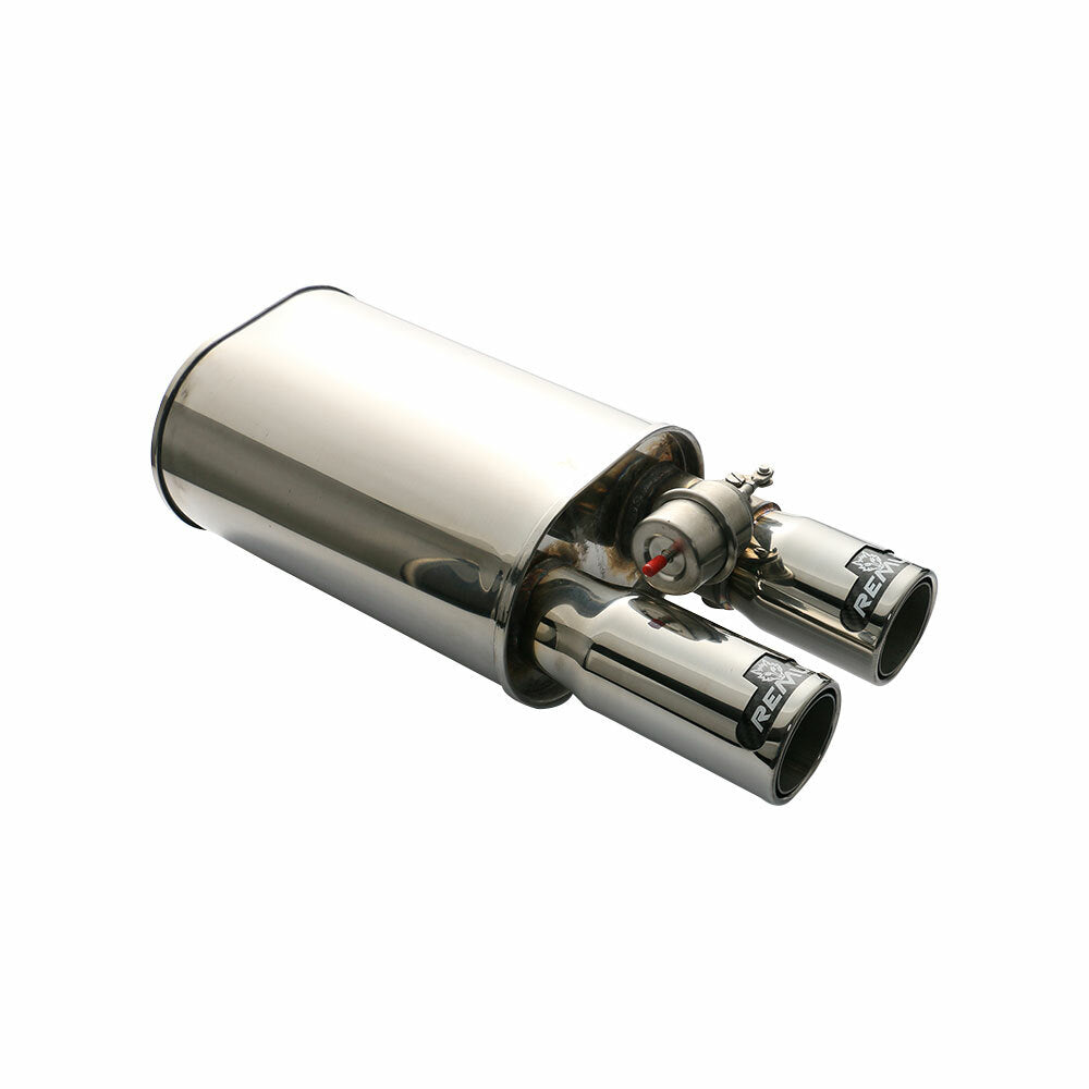 1pc 2.5 ID 3 OD Adjust The Sound Muffler W/ Exhaust Valve 8.56 IN Dual Tips