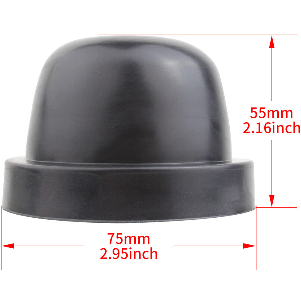 2Pcs Rubber Headlight Housing Extended Dust Cover Boot Cap Accessories Universal
