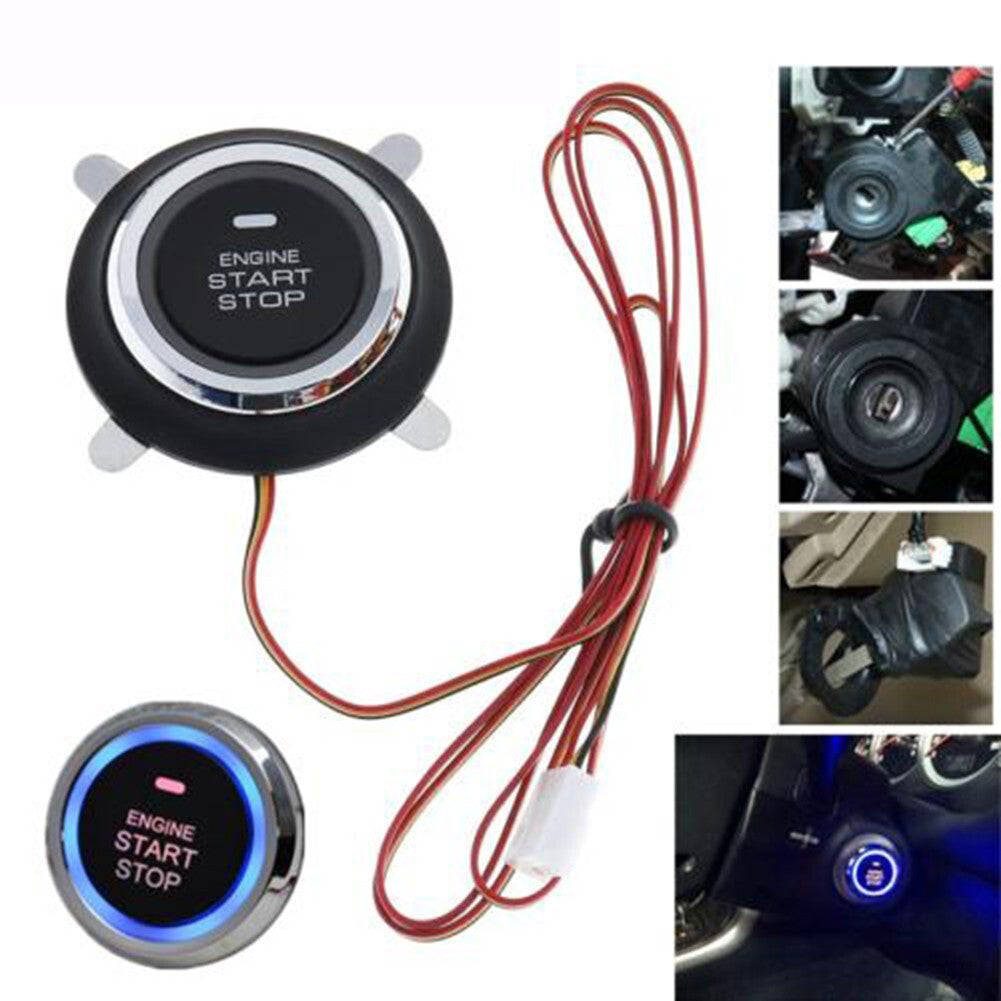 Car Ignition Engine Start Push-Button For Keyless Entry Push Starter Kit