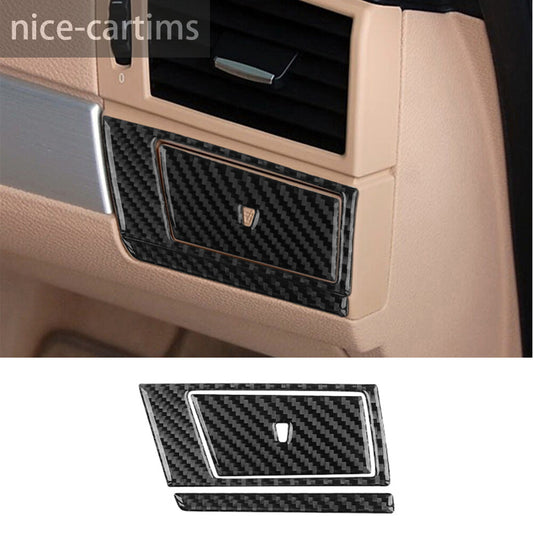 3¡ÁCarbon Fiber for Co -pilot Passenger Side Cup Holder Cover for BMW X3 E83 2004-2010