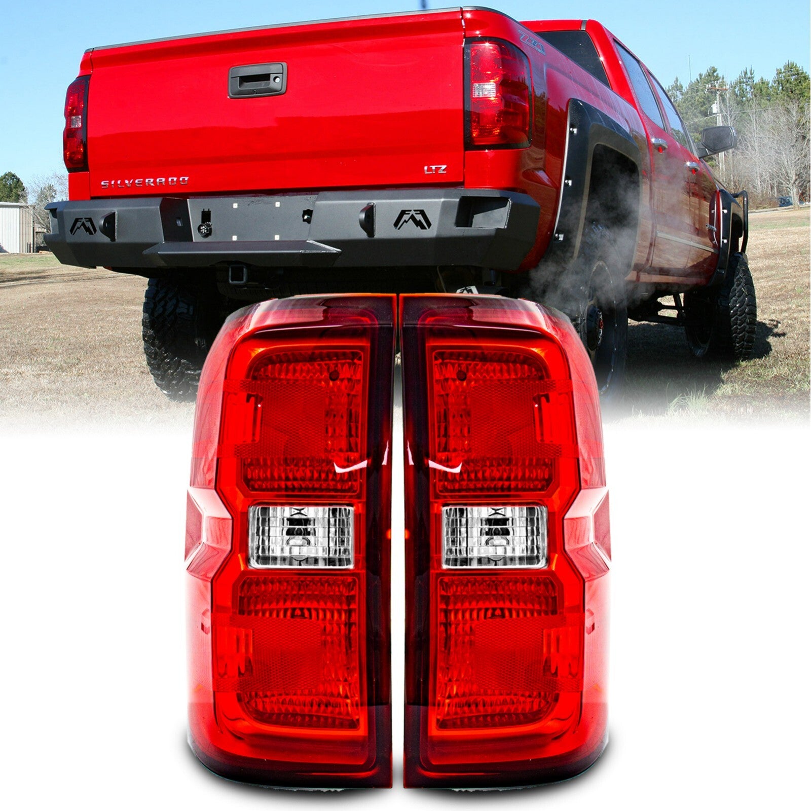 2014-2018 for Chevrolet Silverado 1500/2500 HD/3500 HD 1 pair of taillight replacement parts