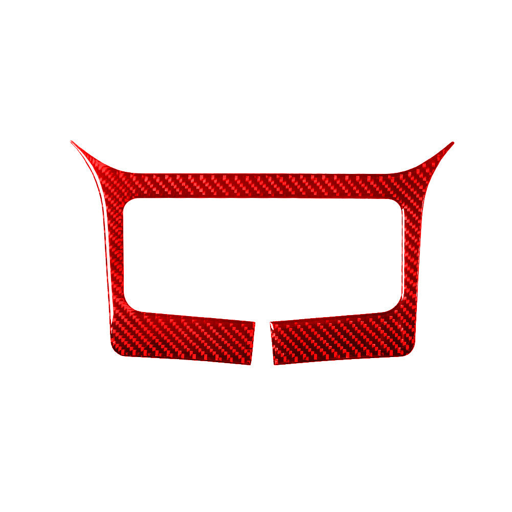 Red Carbon Fiber Center Storage Box Frame Cover Trim for Hyundai Azera 2006-2011