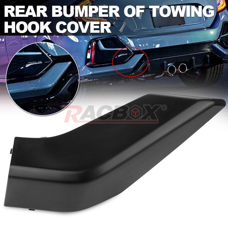 Tow Hook Cover Rear Bumper fit for 2016-2021 for Honda for Civic Hatchback Primed Black