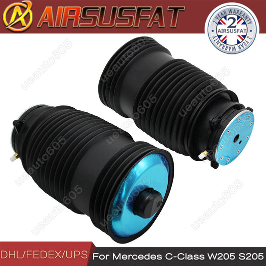 PAIR REAR AIR SUSPENSION BAGS for MERCEDES W205 S205 C250 C300 C350 C400 2015-20