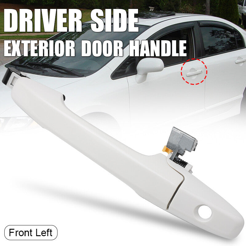 Front Left Exterior Door Handle Pilot White For 2006-2011 for Honda for Civic 2009-2014
