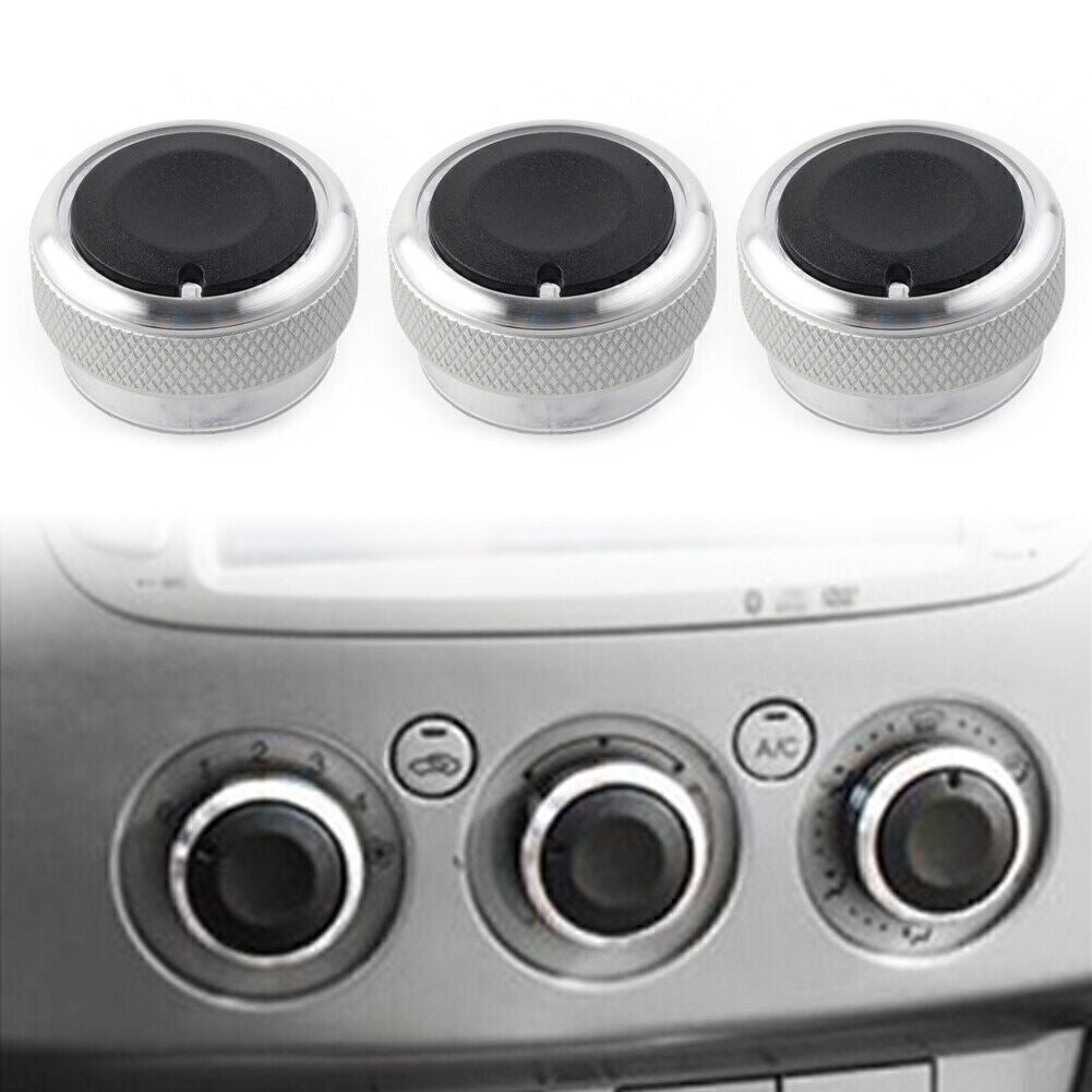 3Pcs Air Conditioner Switch Button Silver for Ford Focus MK2 MK3 Mondeo C/S-max