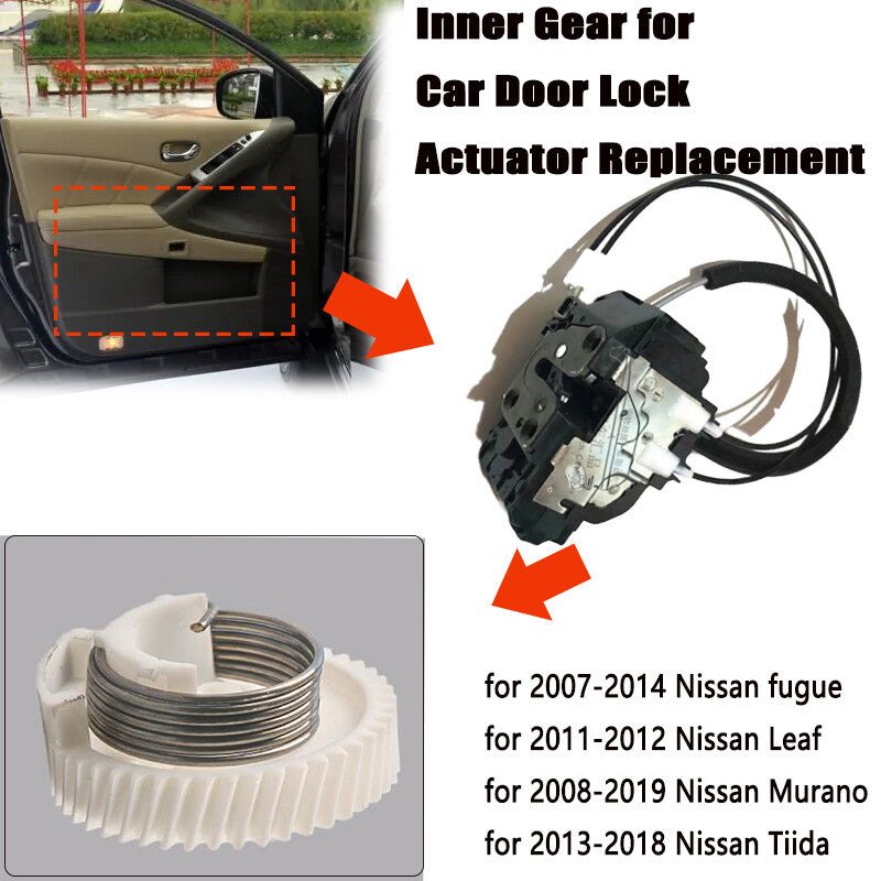 New central door lock actuator gears suitable for Nissan Tiida 2013-2018 and Murano 2008-2019 models.