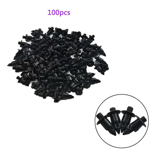 100Pcs 6mm Plastic Car Rivets Fasteners Clips Pin For Auto Car Fender Bumper