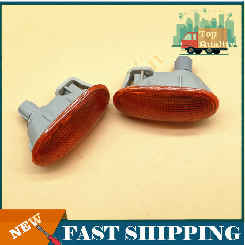 A pair of amber parking lights and bulbs suitable for Mitsubishi Mirage 1992-2000