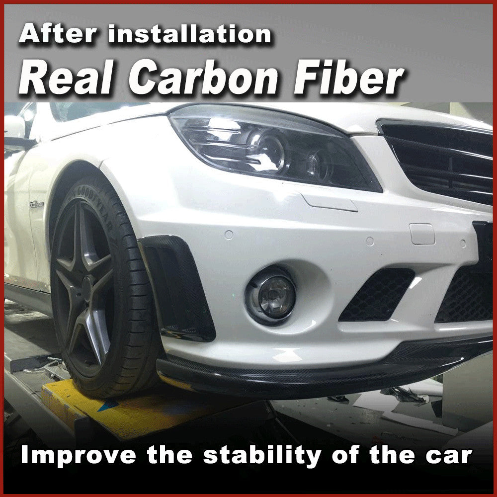 for Mercedes-Benz W204 C63 REAL Carbon Front Bumper Side Vent Fender Cover