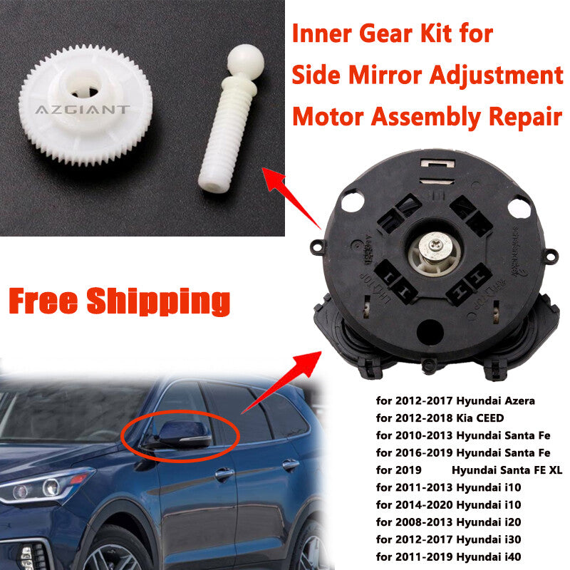 Side mirror adjustment motor gear kit for Kia Forte 2008-2018 and Cerato 2008-2012