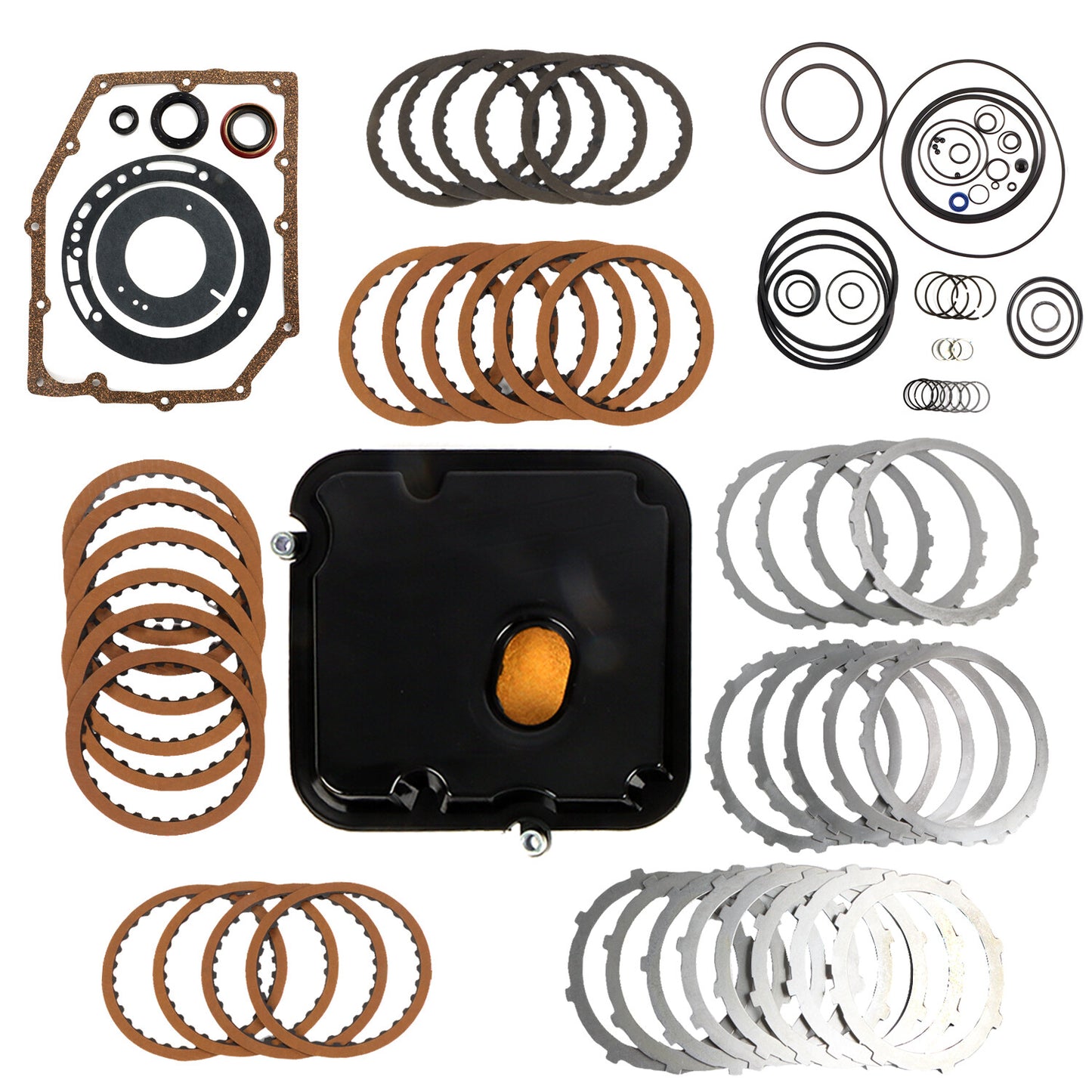 Transmission Master Rebuild Kit with Gaskets Friction Steel Plates for Liberty