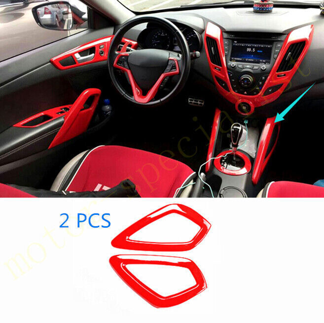 Red Car Interior Kit Cover Trim Frame Garnish 15P for Hyundai for Veloster 2012-2017