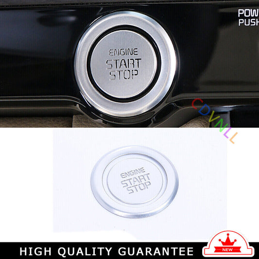 Ignition Switch Start Button Frame Trim for Kia Carnival 2022-23 Silver Aluminum