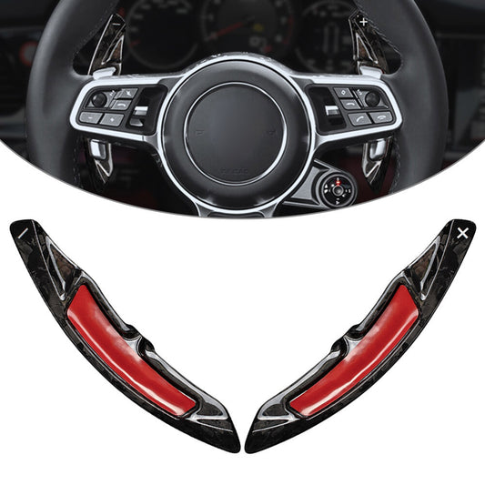 2x Steering Wheel Paddle Shifter Extension Carbon for Porsche Macan for Cayenne 718