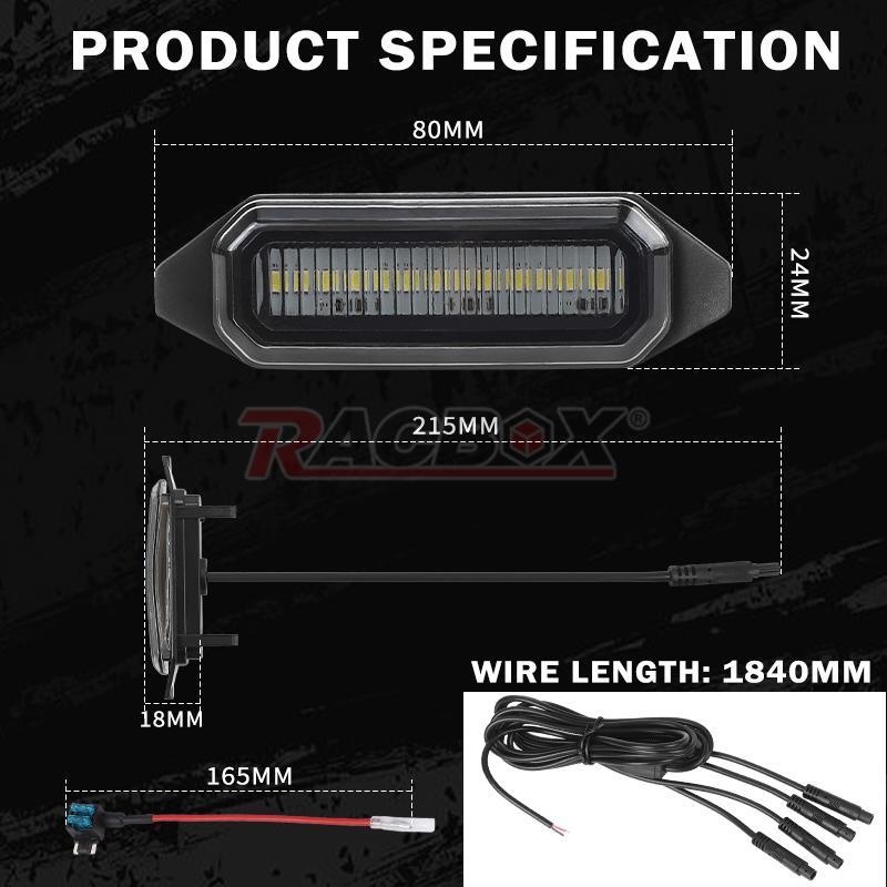 4Pcs Front Grille Grill Smoke White LED Running Lights for Toyota RAV4 2019-2022