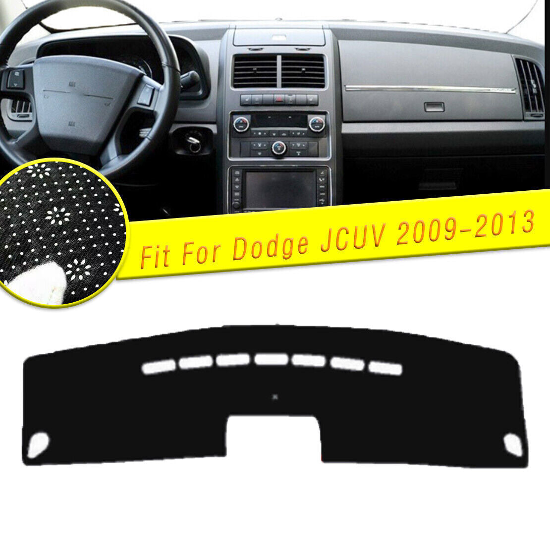 1X Inner Dashboard Dash Mat Non-slip DashMat Sun Shade for Dodge JCUV 2009-2013