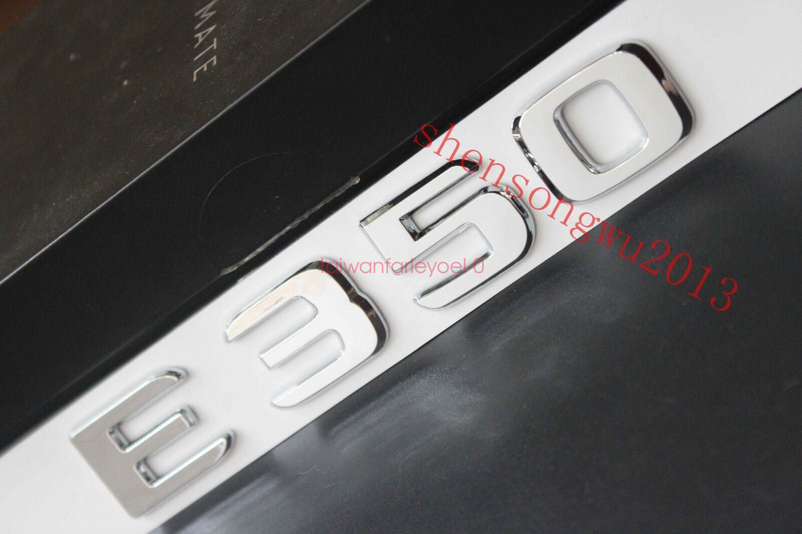 CHROME for BENZ E350 rear crank letter badge embroidery for Mercedes-Benz E-CLASS